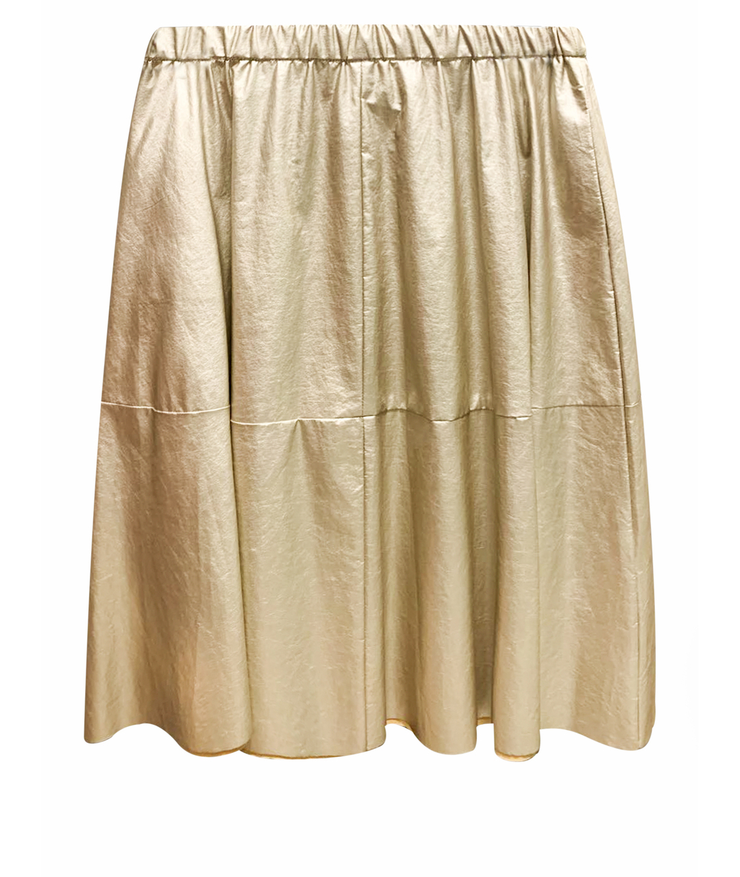 ANIYE BY Золотая хлопковая юбка миди, фото 1
