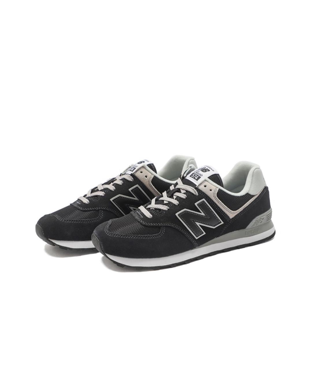 NEW BALANCE Черные замшевые низкие кроссовки / кеды, фото 3