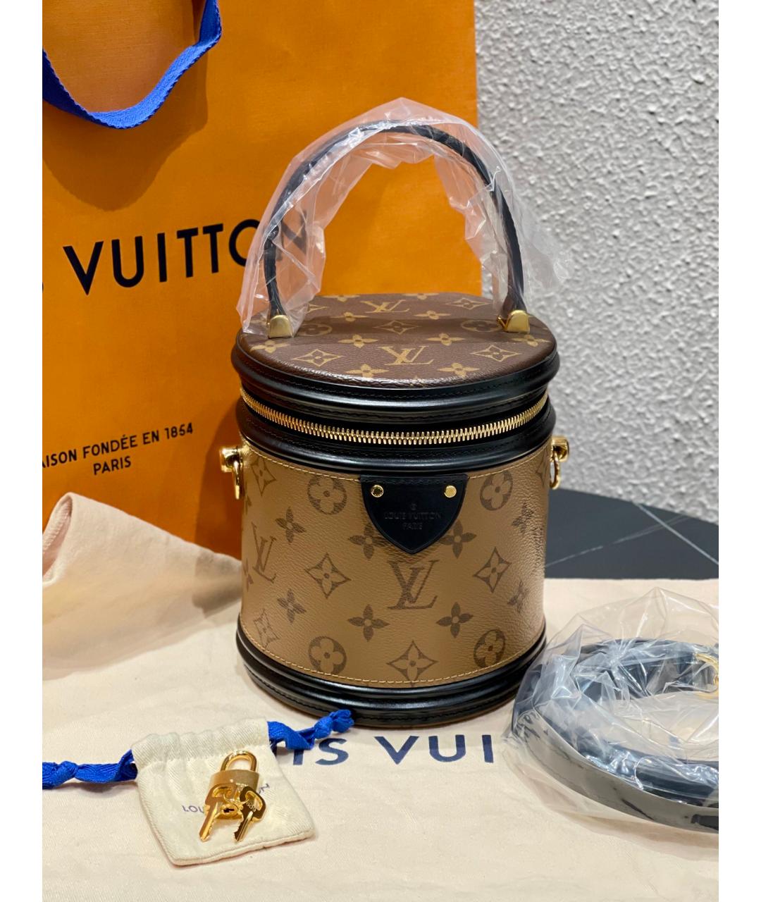 LOUIS VUITTON PRE-OWNED Коричневая сумка через плечо, фото 10