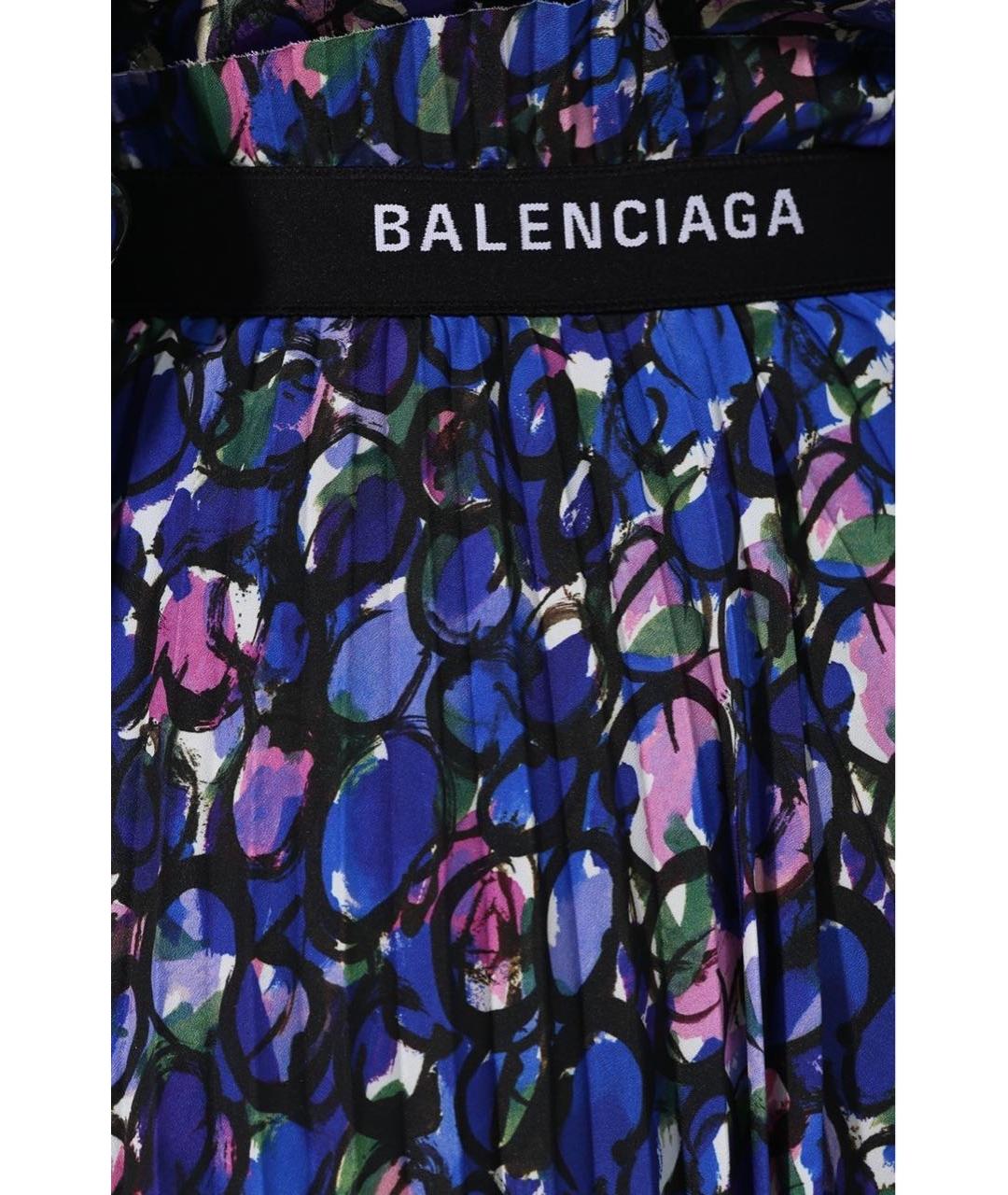 BALENCIAGA Мульти шелковый костюм с юбками, фото 3