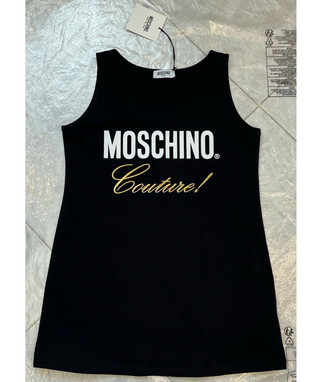 MOSCHINO Черный хлопковый детская футболка / топ, фото 5