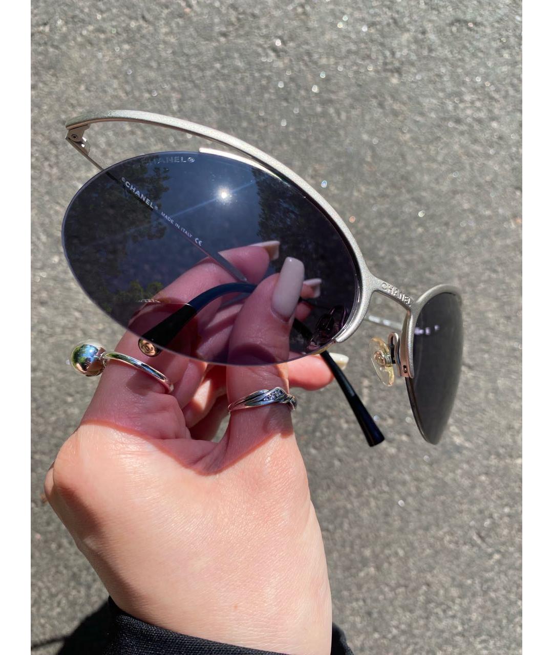 CHANEL PRE-OWNED Металлические солнцезащитные очки, фото 6