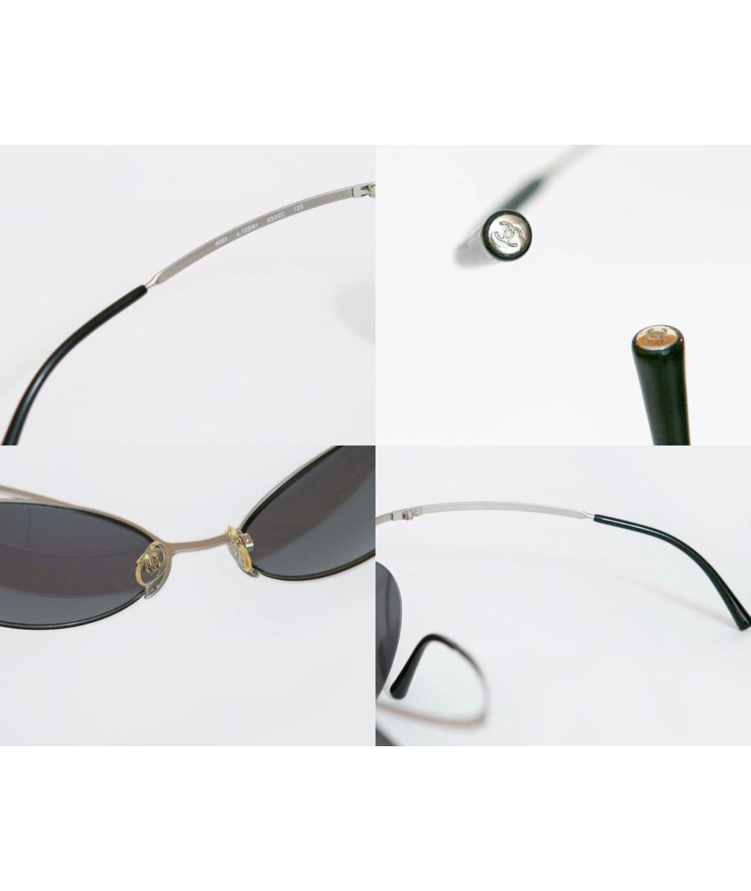 CHANEL PRE-OWNED Металлические солнцезащитные очки, фото 4