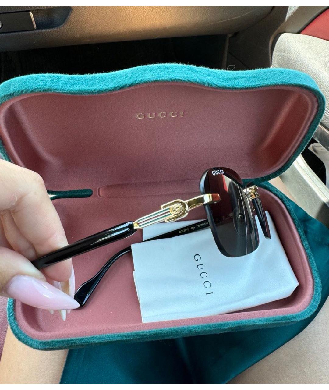 GUCCI Золотые солнцезащитные очки, фото 3