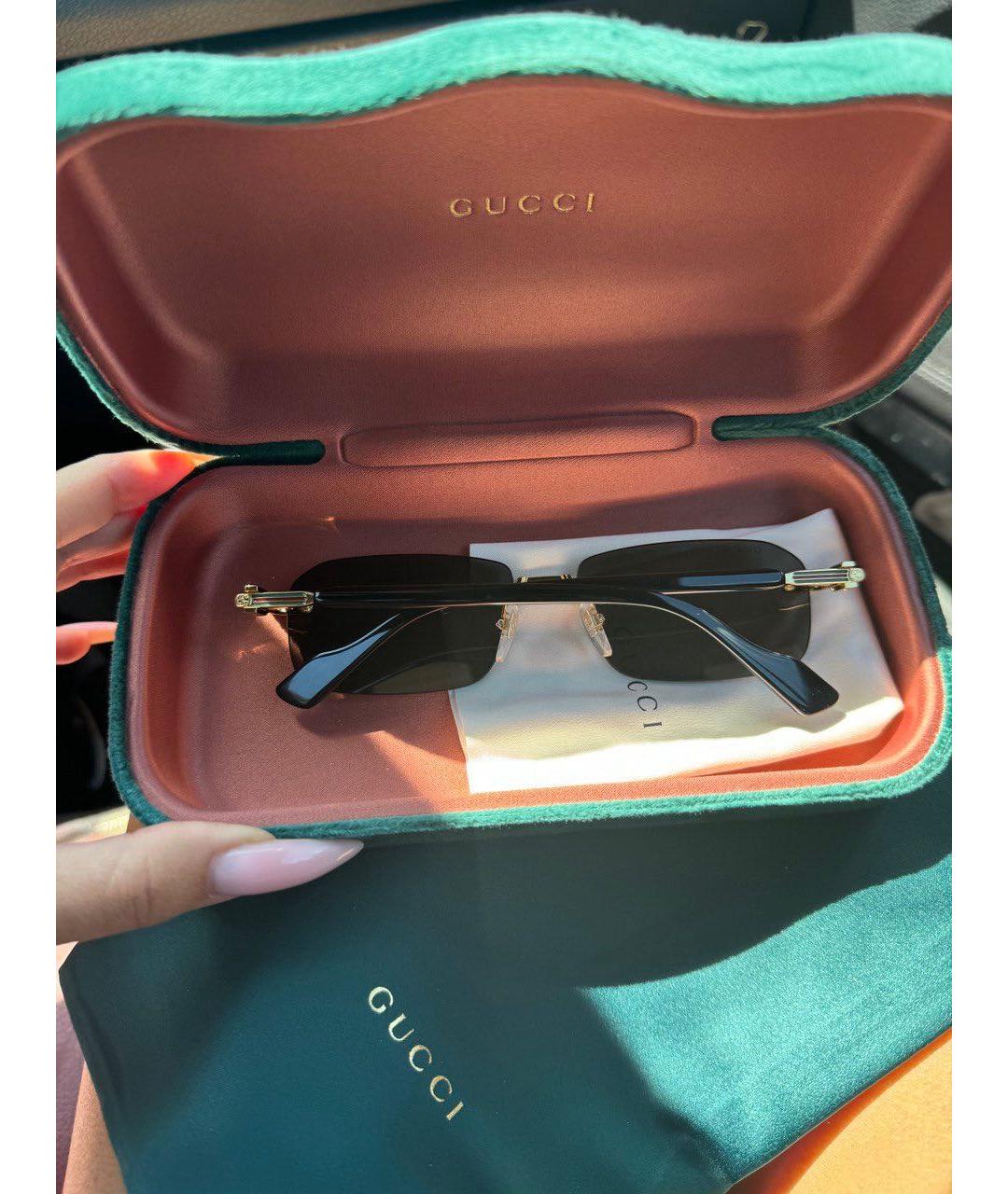GUCCI Золотые солнцезащитные очки, фото 4