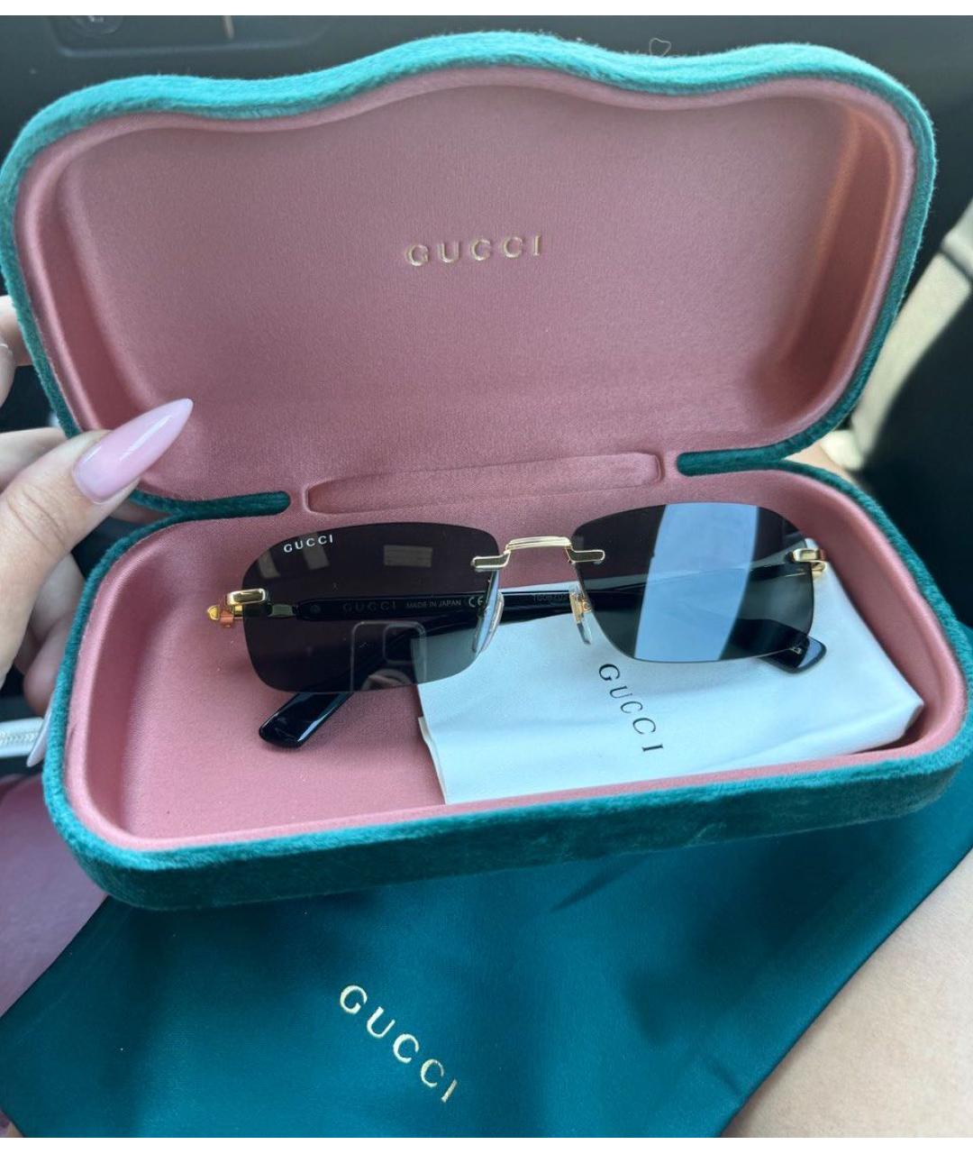 GUCCI Золотые солнцезащитные очки, фото 2