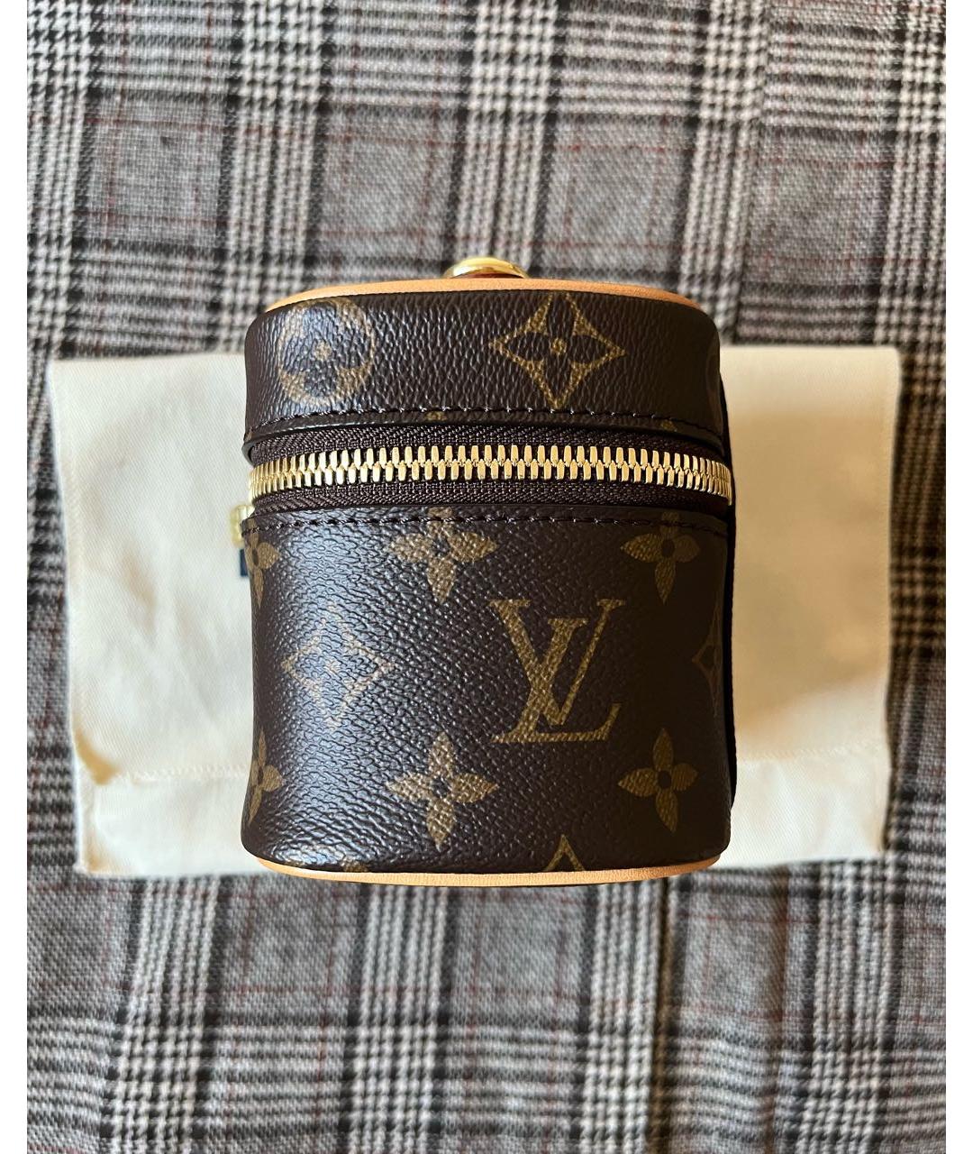 LOUIS VUITTON Коричневая косметичка, фото 6