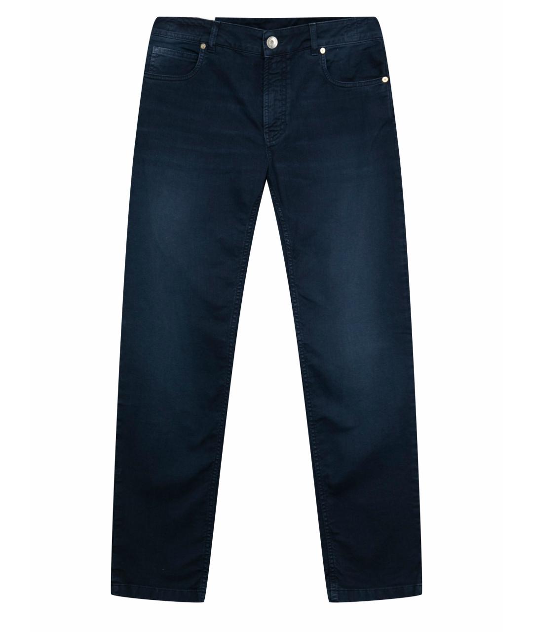 ELEVENTY Темно-синие хлопковые джинсы скинни, фото 1