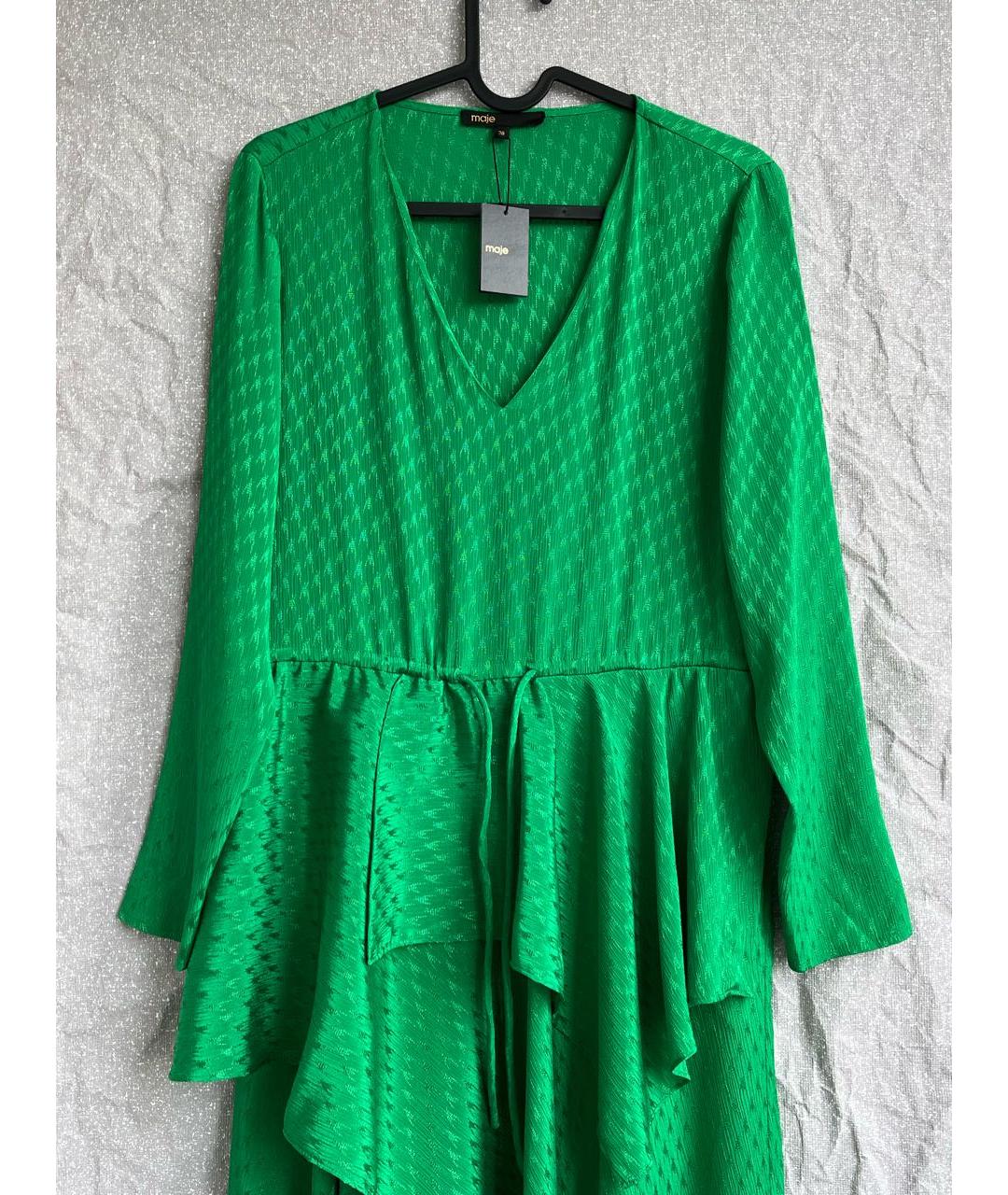 MAJE Зеленые полиэстеровое платье, фото 6