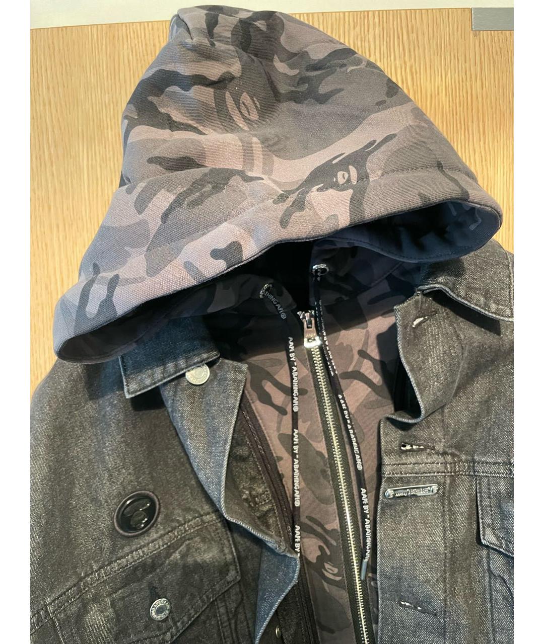 A BATHING APE Черная хлопковая куртка, фото 5