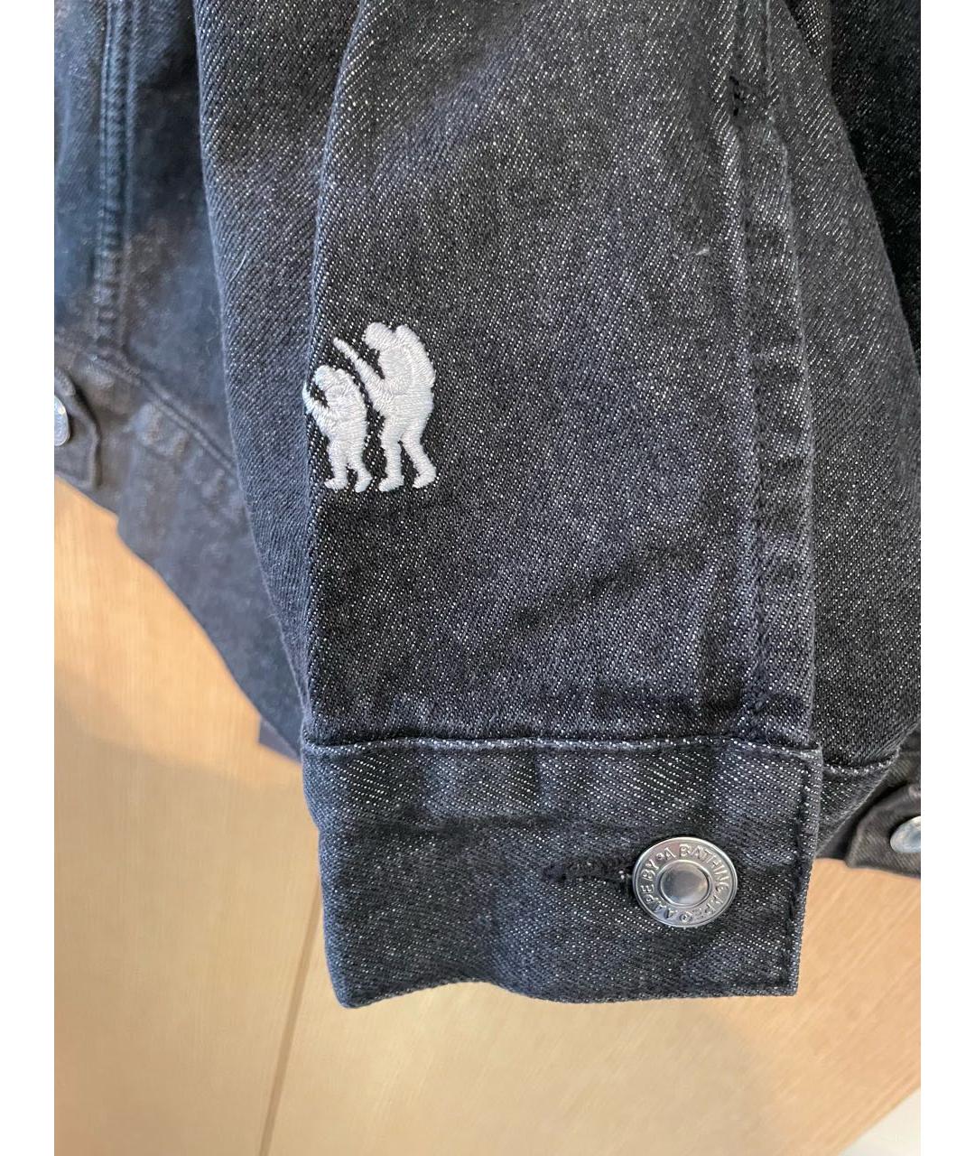 A BATHING APE Черная хлопковая куртка, фото 7