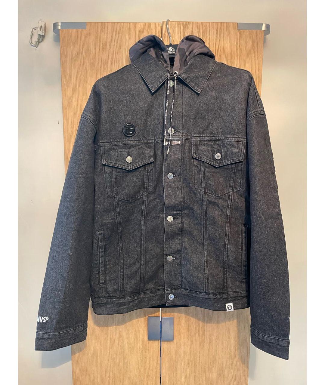 A BATHING APE Черная хлопковая куртка, фото 9