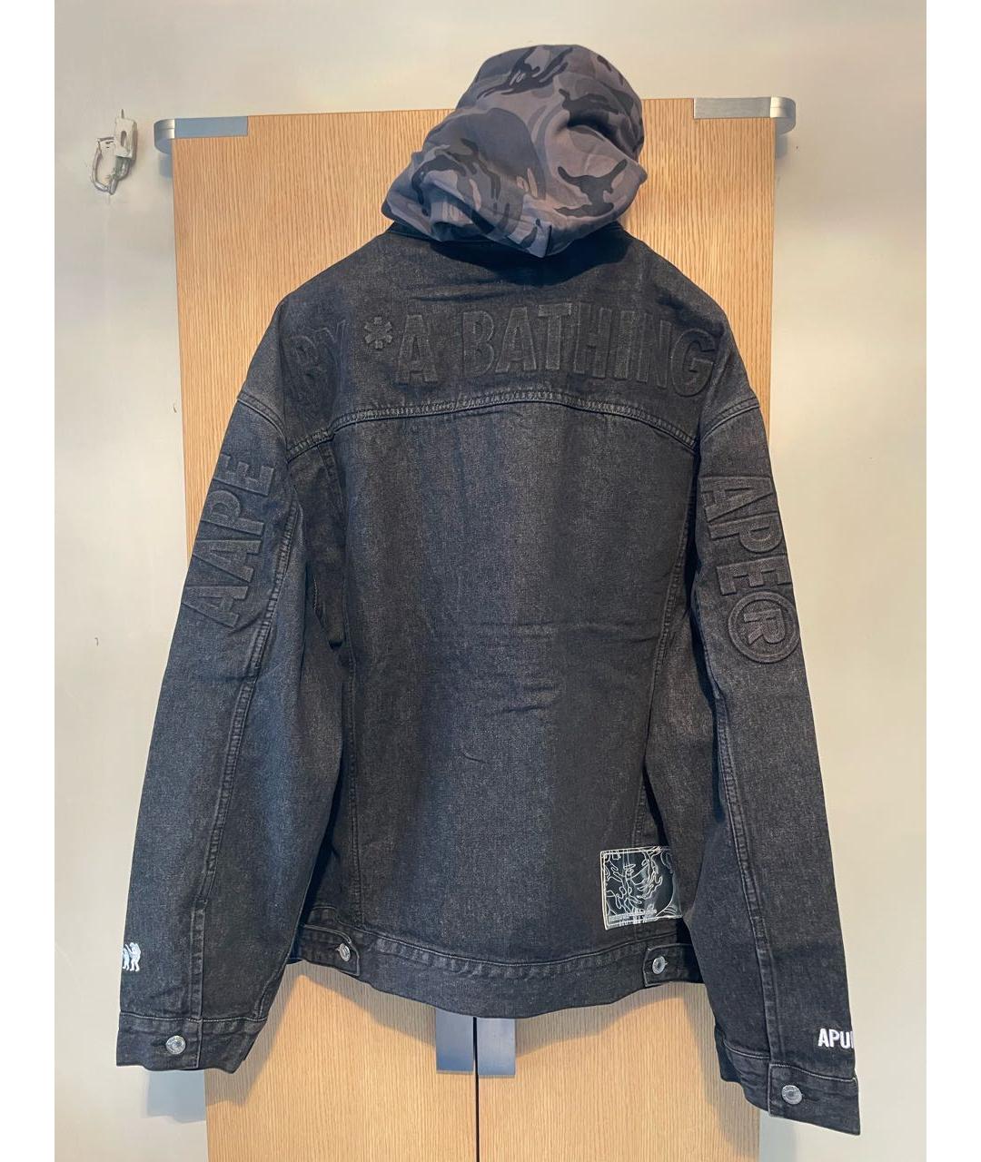 A BATHING APE Черная хлопковая куртка, фото 2