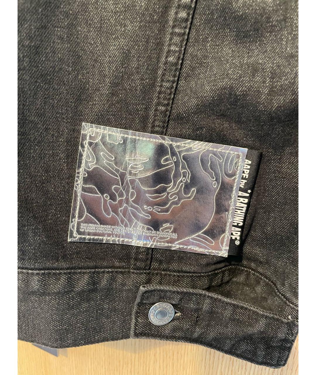 A BATHING APE Черная хлопковая куртка, фото 6