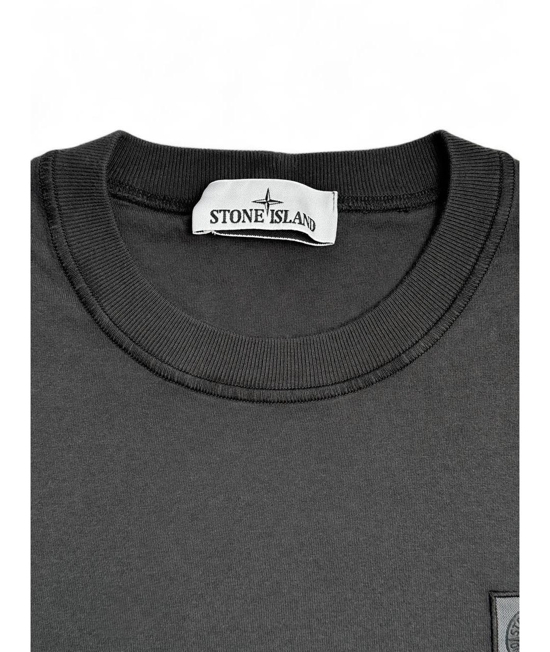 STONE ISLAND Хлопковая футболка, фото 2