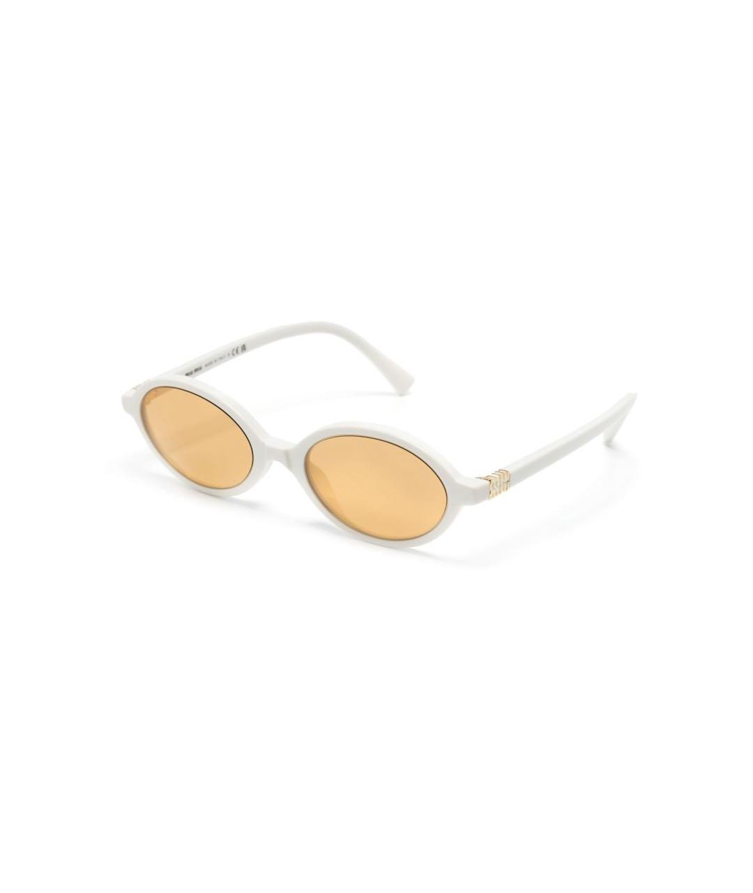 MIU MIU Белые солнцезащитные очки, фото 2