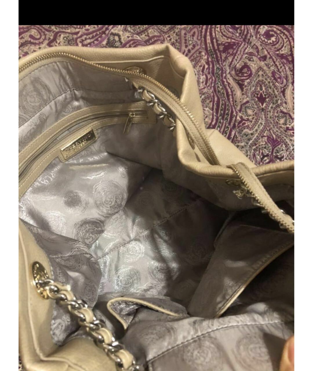 ERMANNO SCERVINO Бежевая сумка тоут из искусственной кожи, фото 4