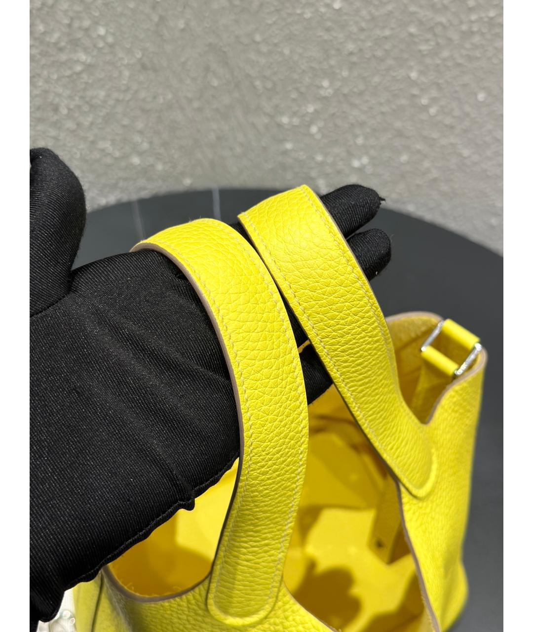 HERMES PRE-OWNED Желтая кожаная сумка через плечо, фото 8