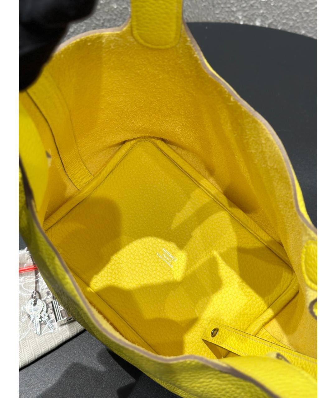 HERMES PRE-OWNED Желтая кожаная сумка через плечо, фото 9
