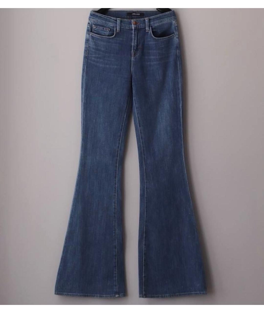 JBRAND Синие хлопко-эластановые джинсы клеш, фото 4