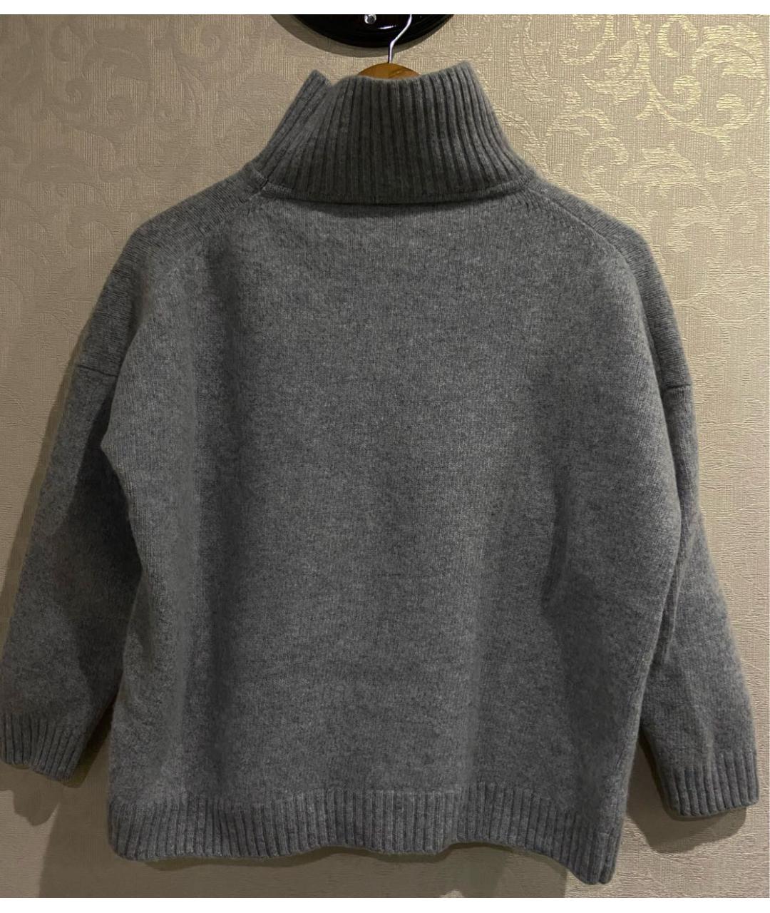 WEEKEND MAX MARA Серый шерстяной джемпер / свитер, фото 2