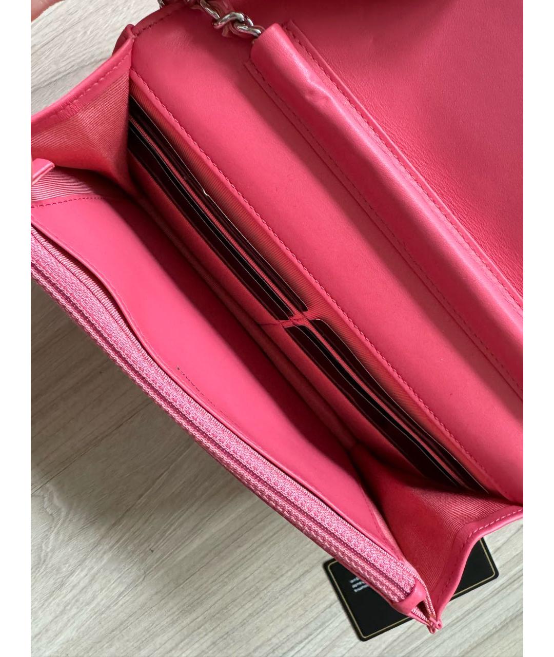 CHANEL PRE-OWNED Розовая сумка через плечо из лакированной кожи, фото 7