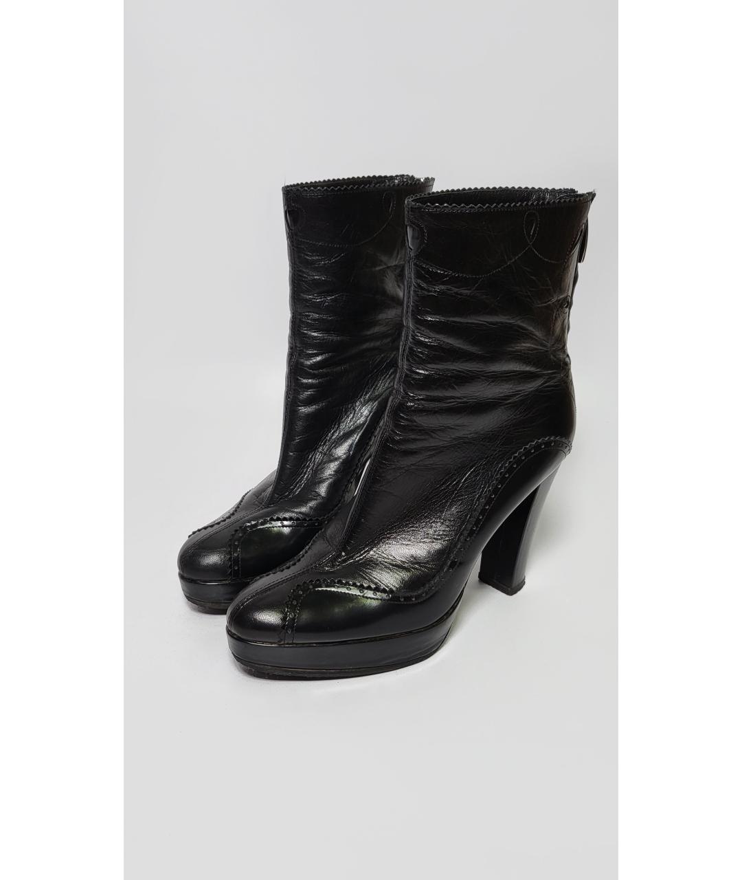 GIANVITO ROSSI Черные кожаные ботильоны, фото 4