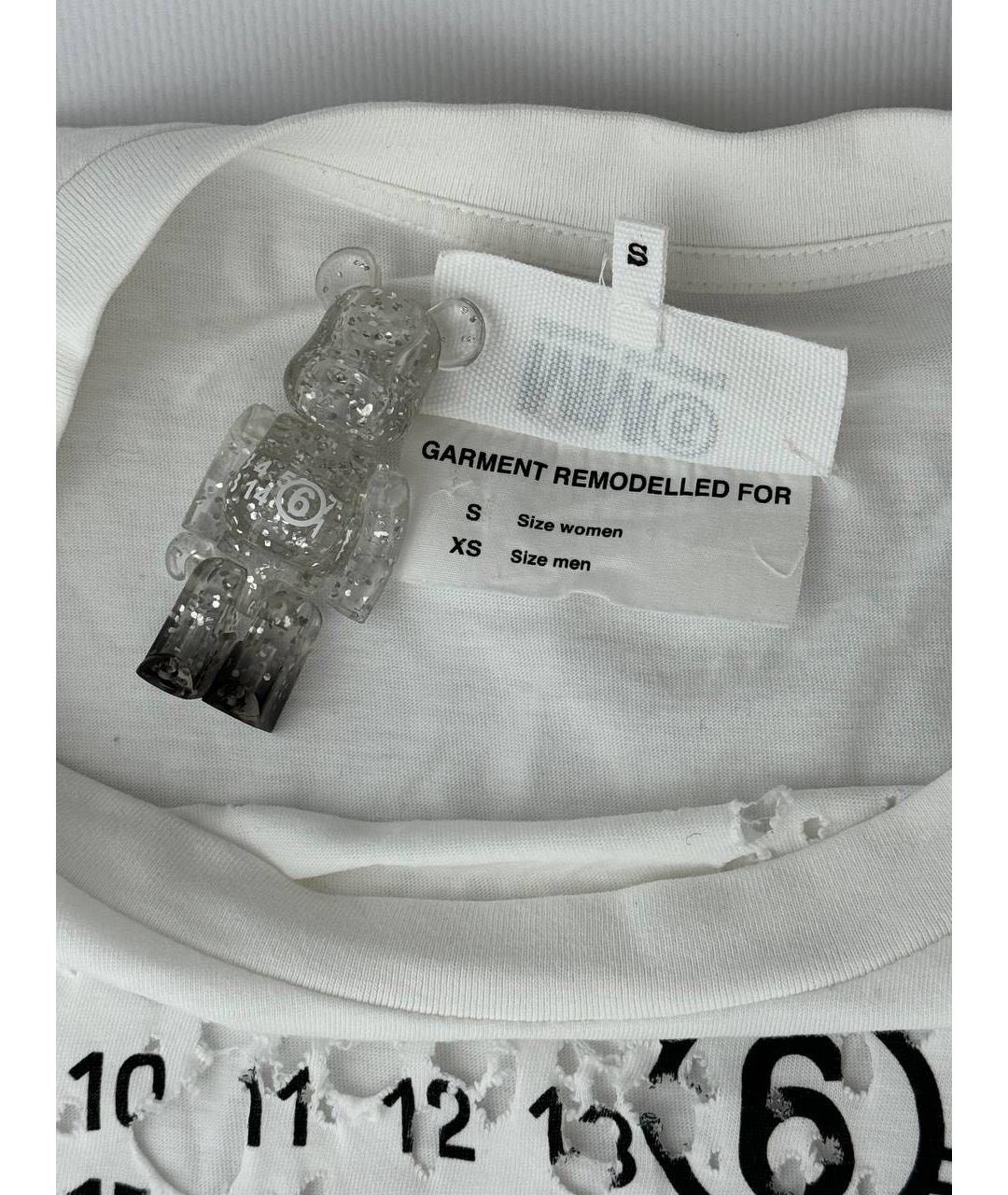 MM6 MAISON MARGIELA Белая хлопковая футболка, фото 4