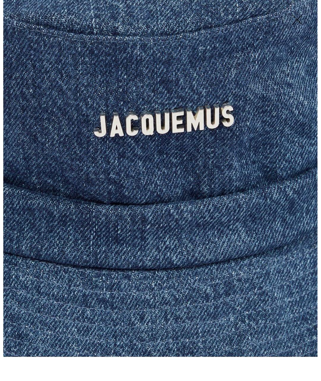 JACQUEMUS Темно-синяя хлопковая панама, фото 4