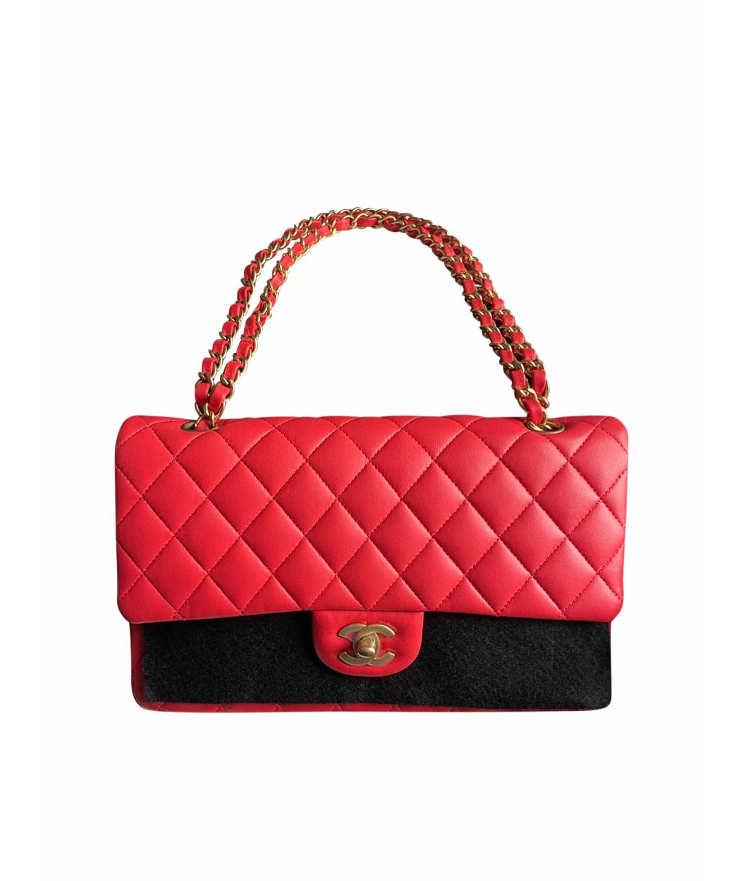 CHANEL PRE-OWNED Красная кожаная сумка через плечо, фото 1