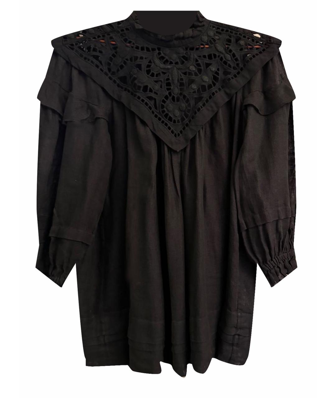 ISABEL MARANT Черное льняное повседневное платье, фото 1