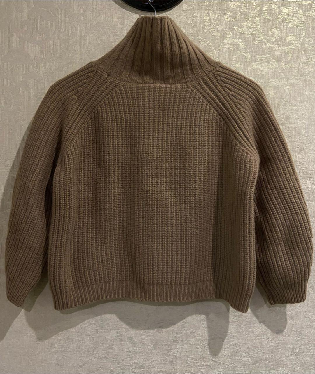 WEEKEND MAX MARA Коричневый шерстяной джемпер / свитер, фото 2