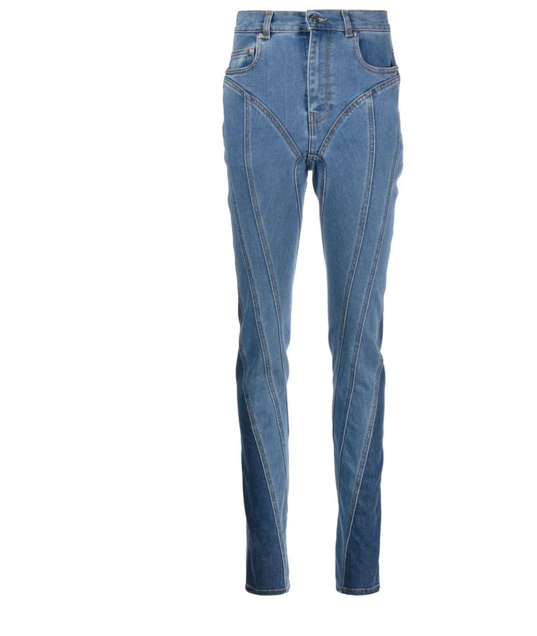 MUGLER Голубые прямые джинсы, фото 1