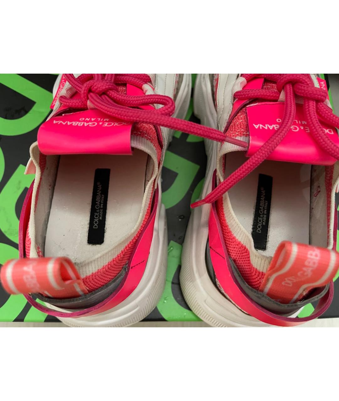 DOLCE&GABBANA Розовые кроссовки, фото 3