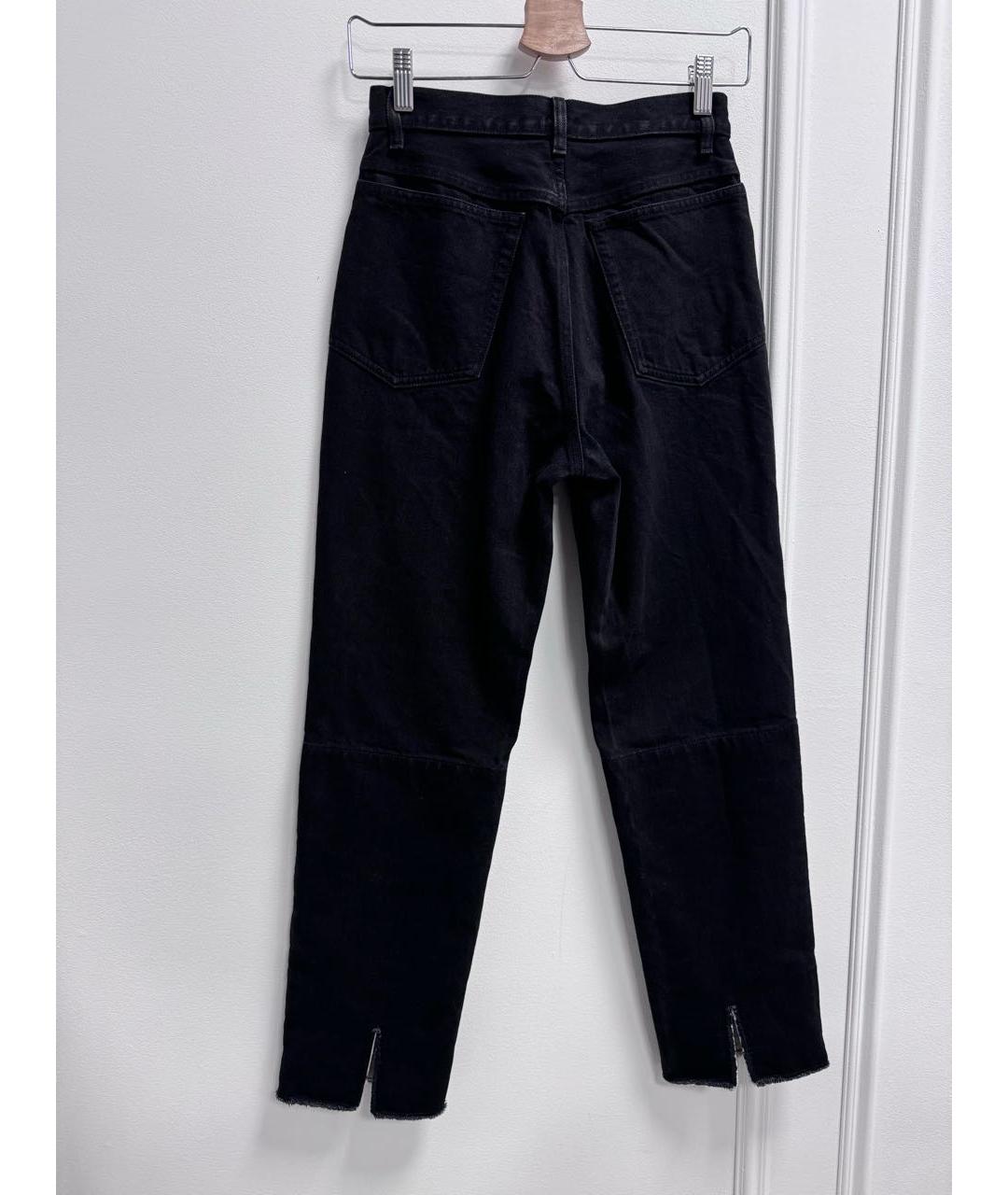 CELINE Черные хлопковые прямые джинсы, фото 3