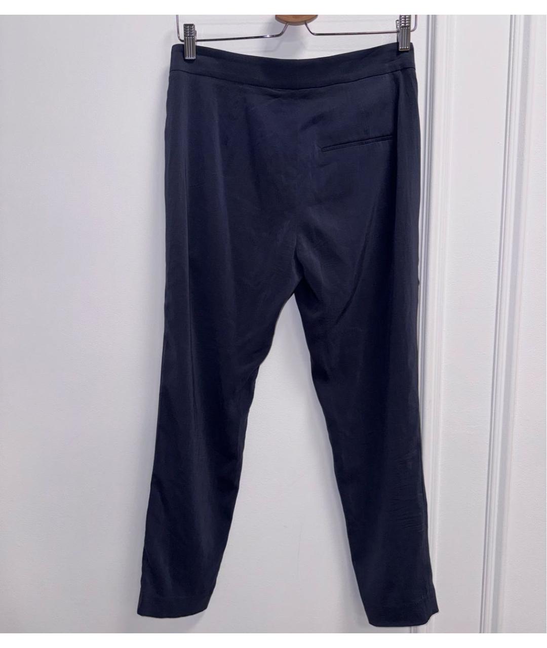 BRUNELLO CUCINELLI Темно-синие шелковые брюки узкие, фото 4