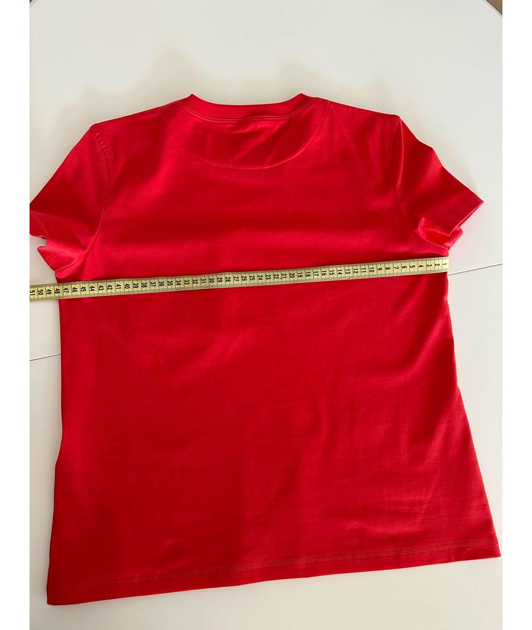 HERMES PRE-OWNED Красная хлопковая футболка, фото 7