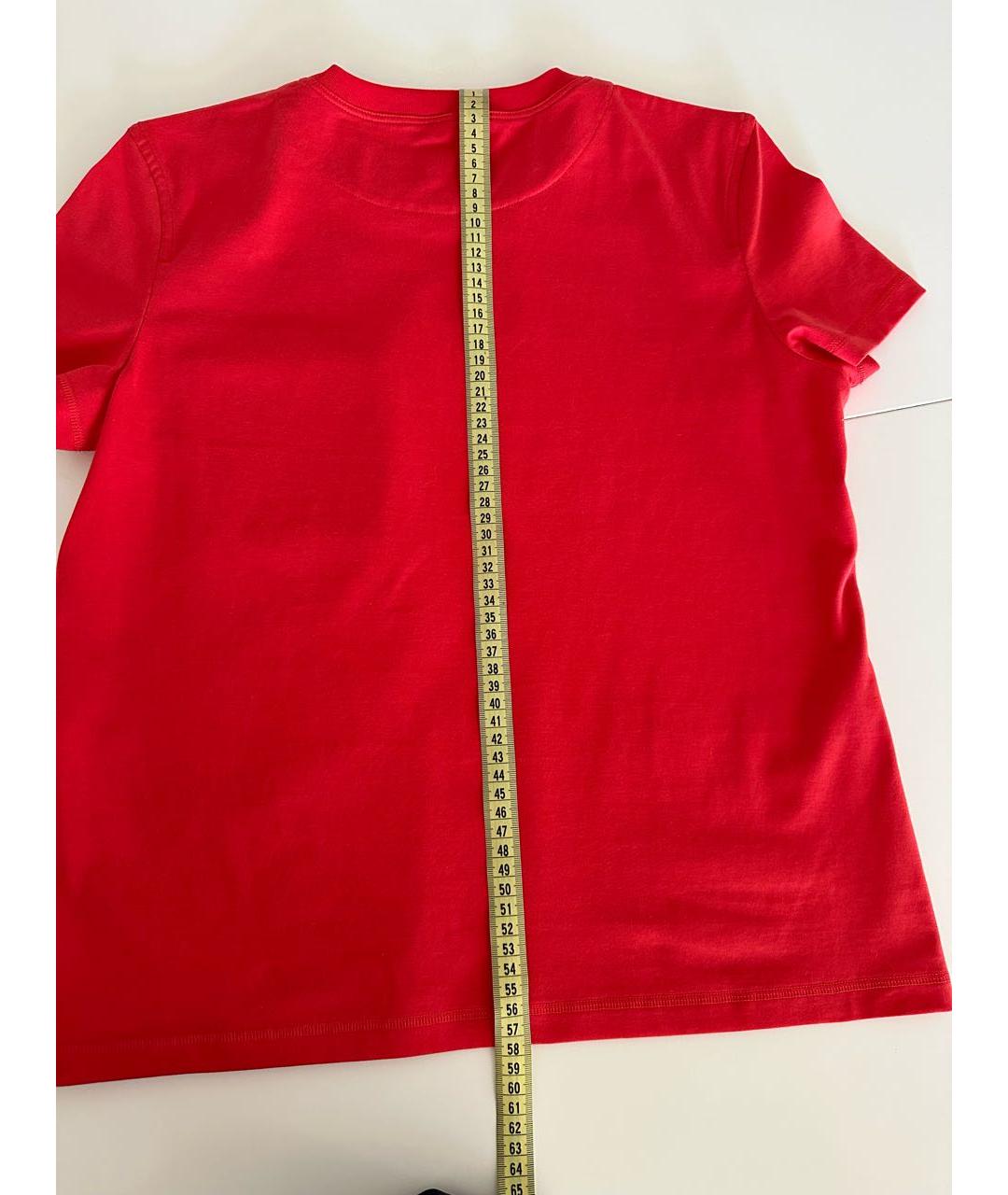 HERMES PRE-OWNED Красная хлопковая футболка, фото 6