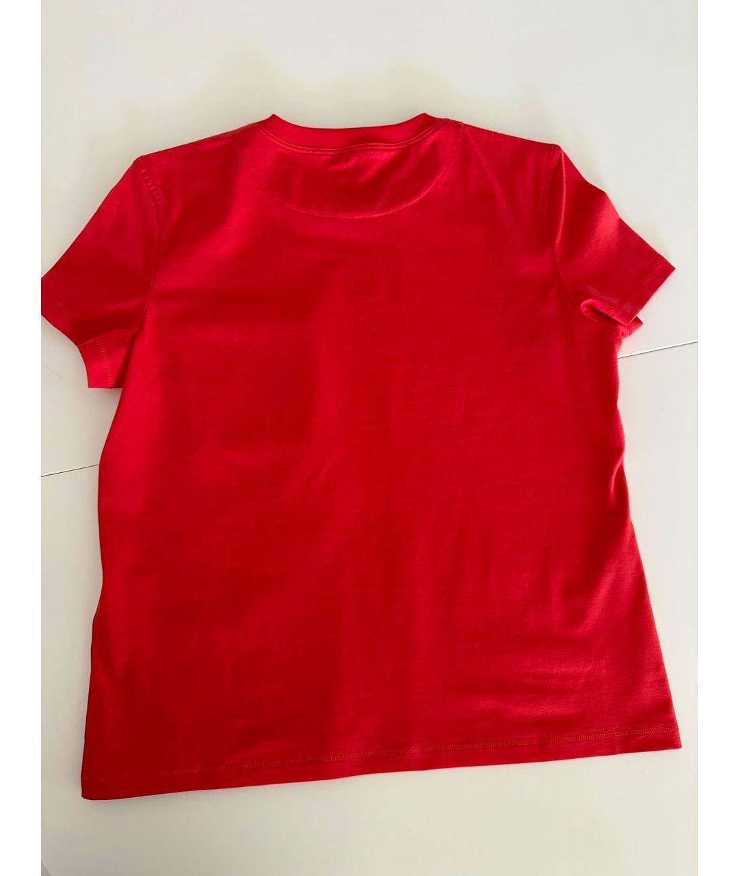HERMES PRE-OWNED Красная хлопковая футболка, фото 2