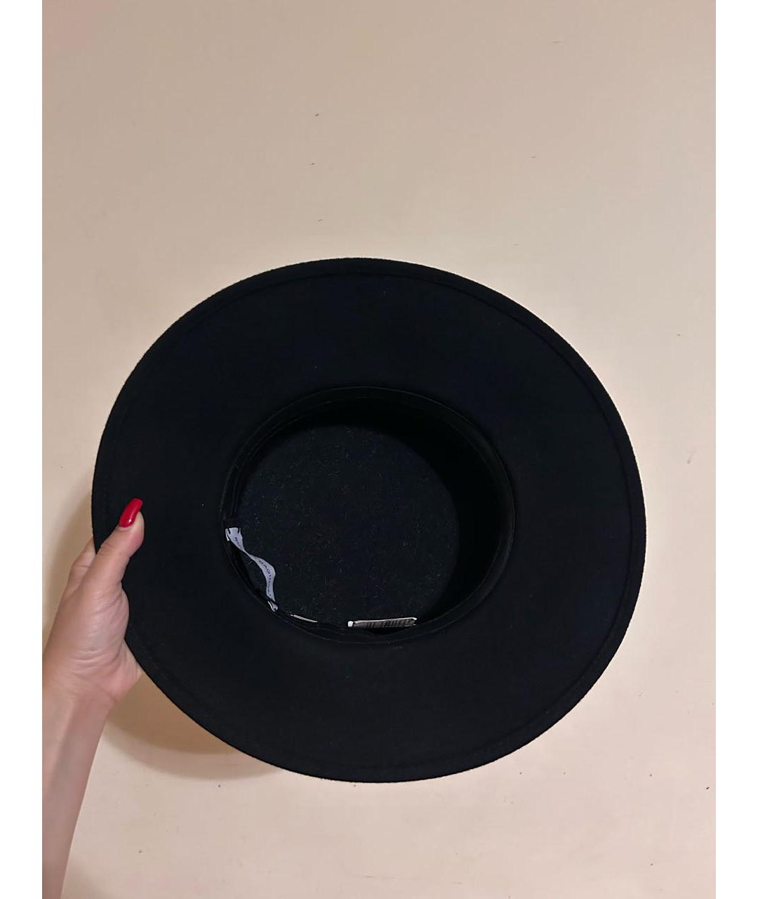 RUSLAN BAGINSKIY Черная кашемировая шляпа, фото 4