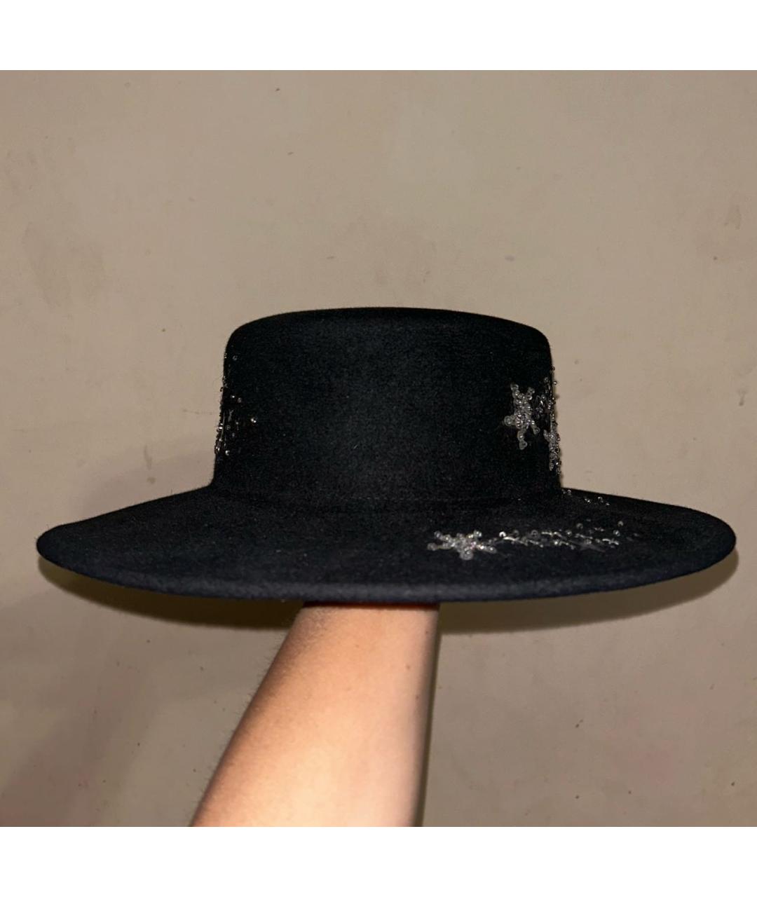 RUSLAN BAGINSKIY Черная кашемировая шляпа, фото 2
