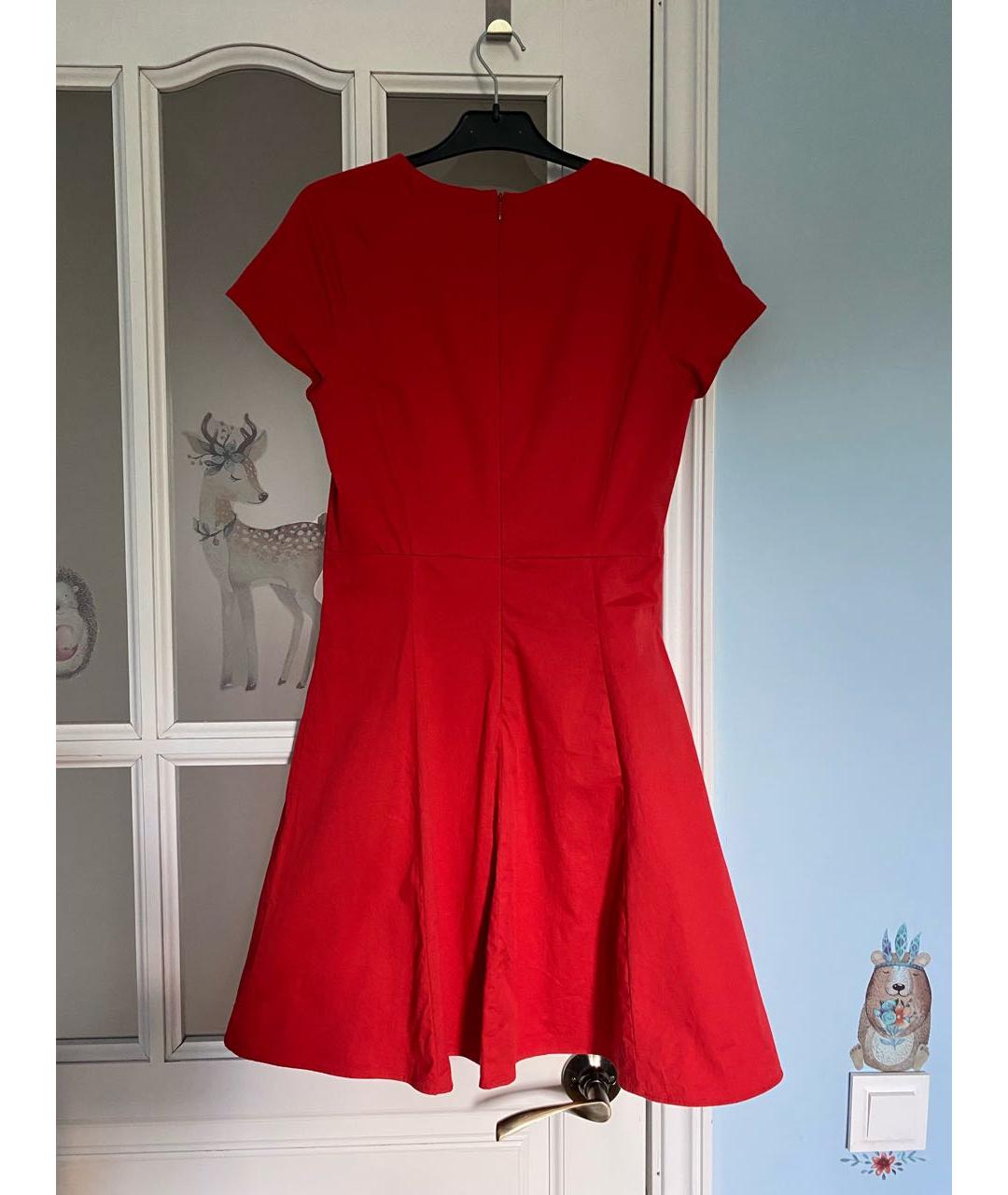 MAX&CO Красное хлопковое повседневное платье, фото 4