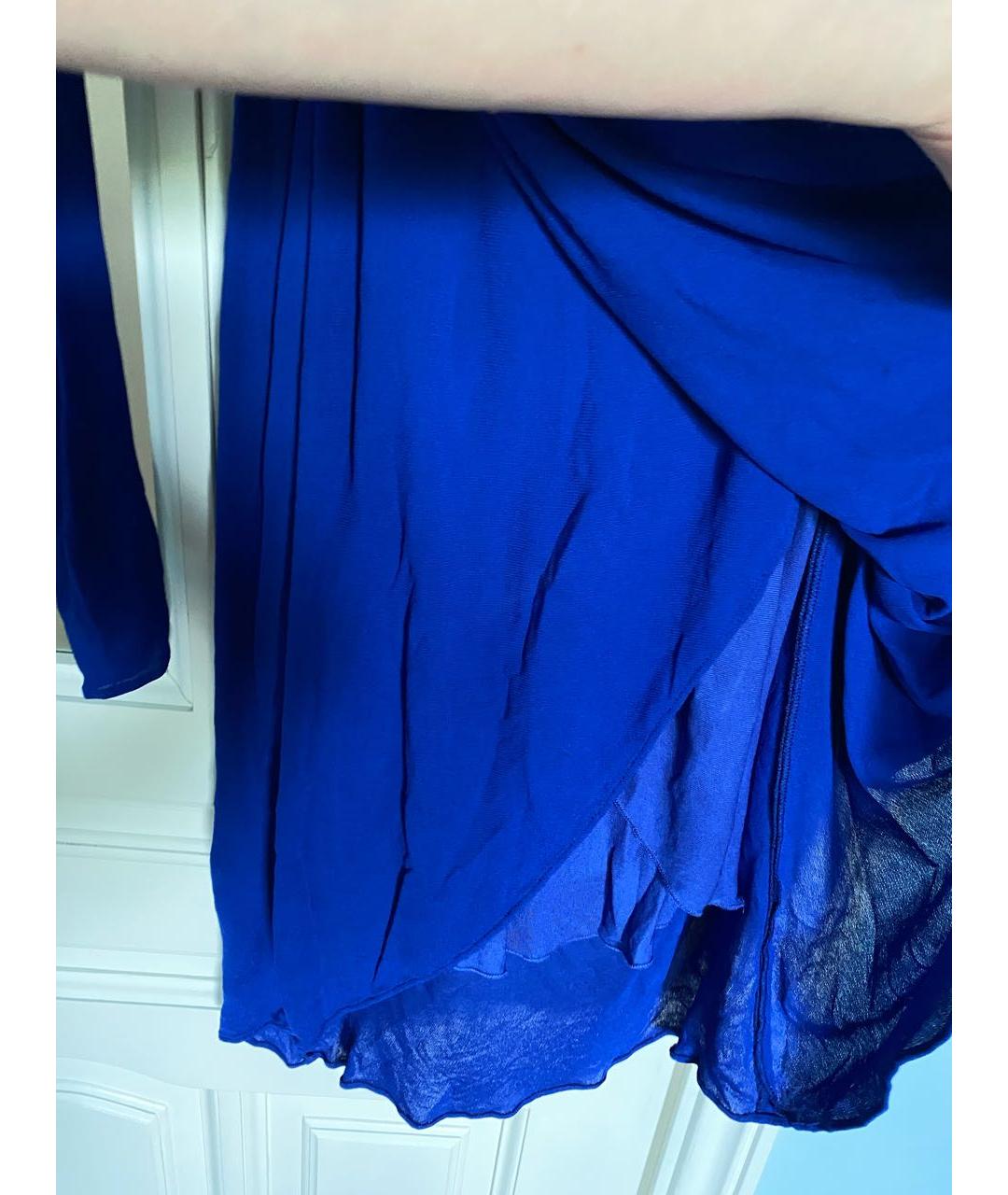 ROBERTO CAVALLI Синее вискозное повседневное платье, фото 5