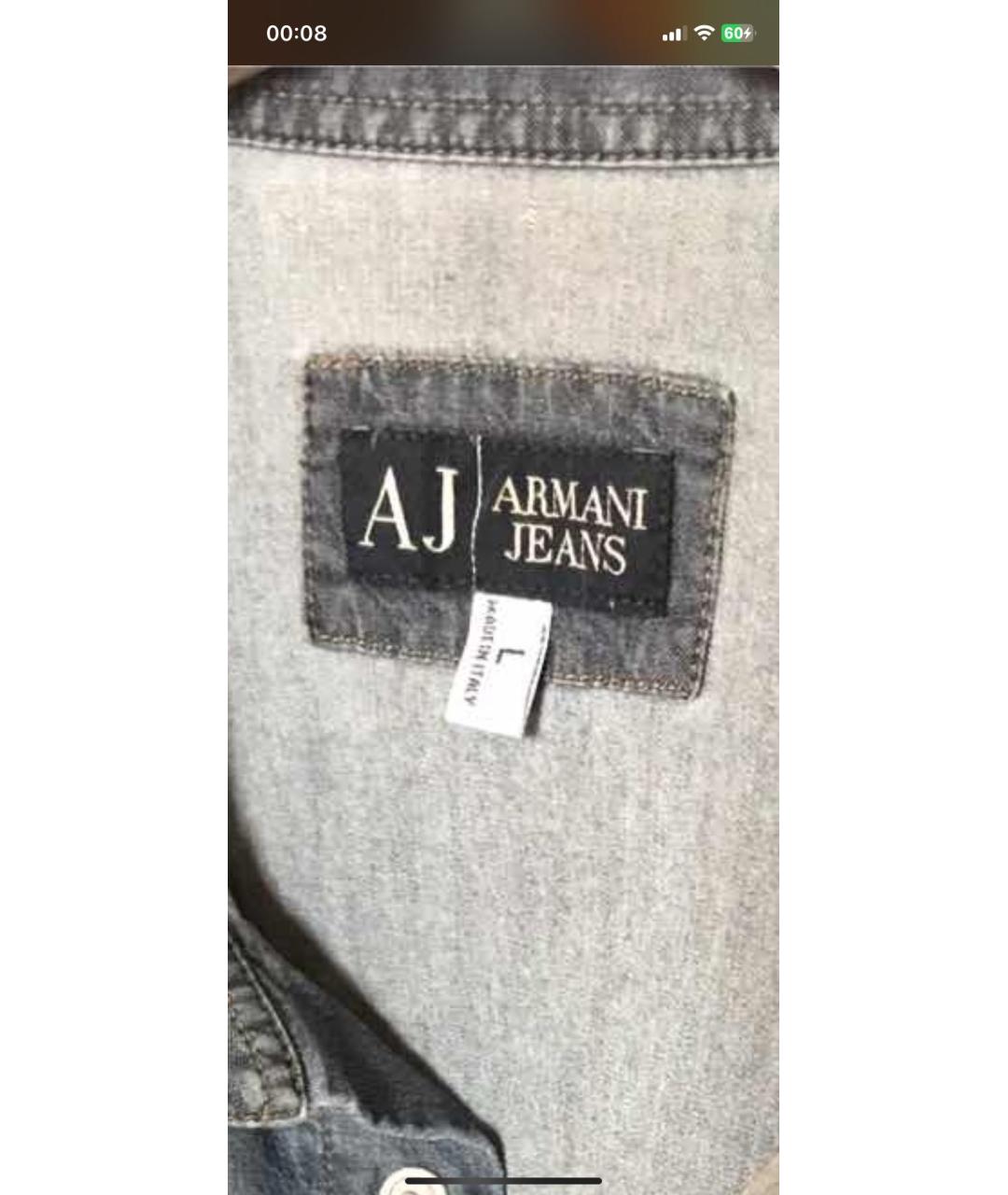 ARMANI JEANS Мульти хлопковая кэжуал рубашка, фото 4