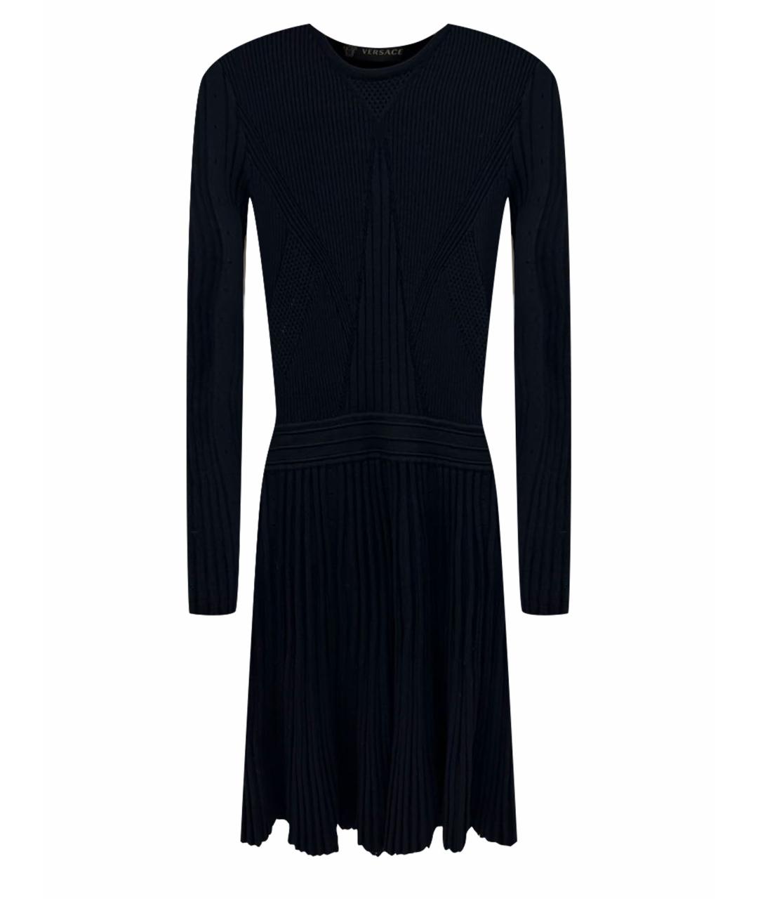 VERSACE Черное вискозное вечернее платье, фото 1
