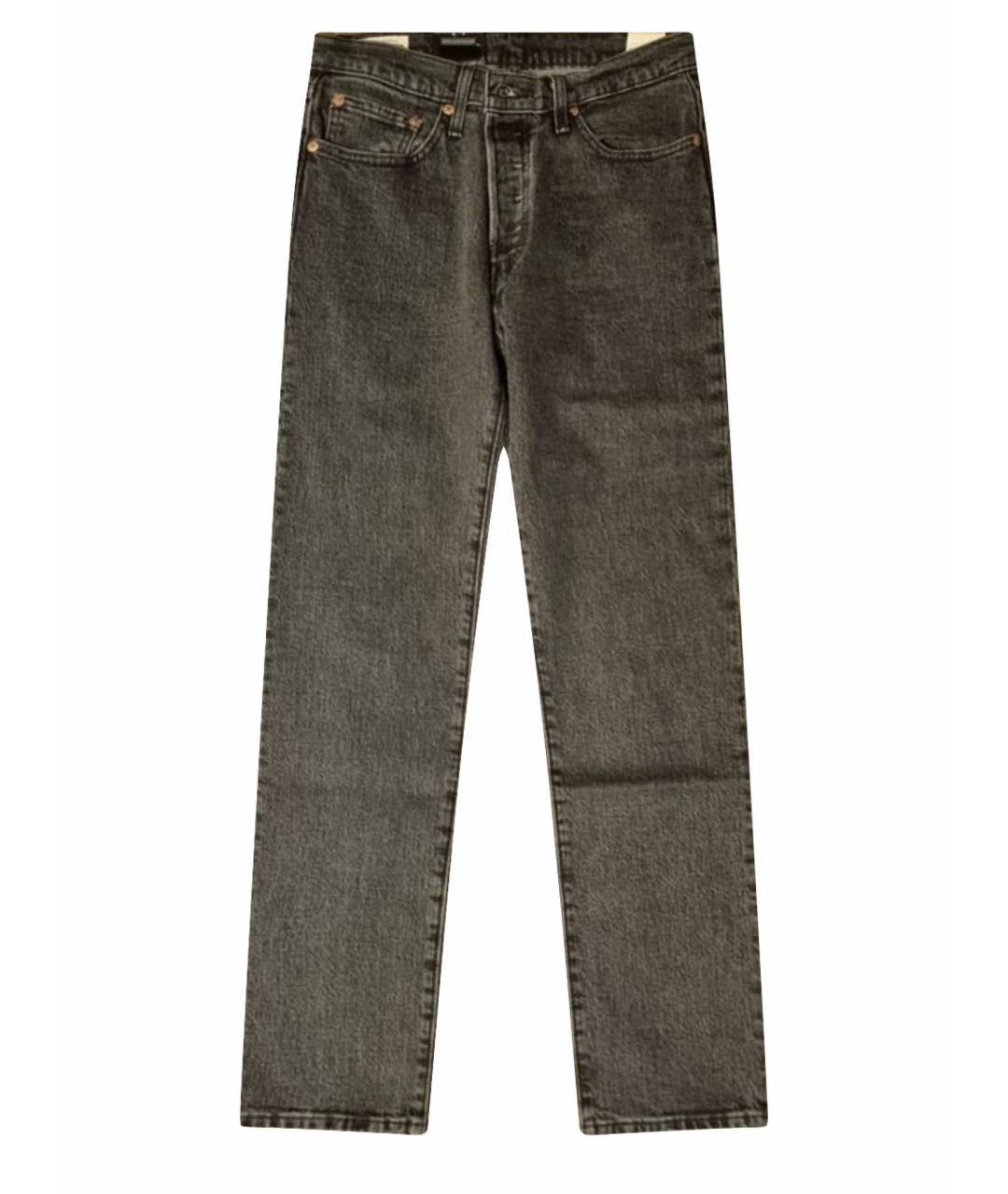 LEVI'S Серые хлопковые прямые джинсы, фото 1