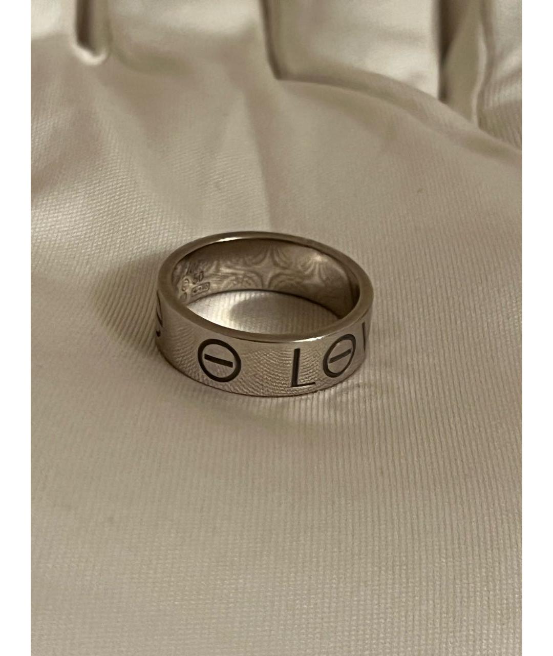 CARTIER Антрацитовое кольцо из белого золота, фото 5