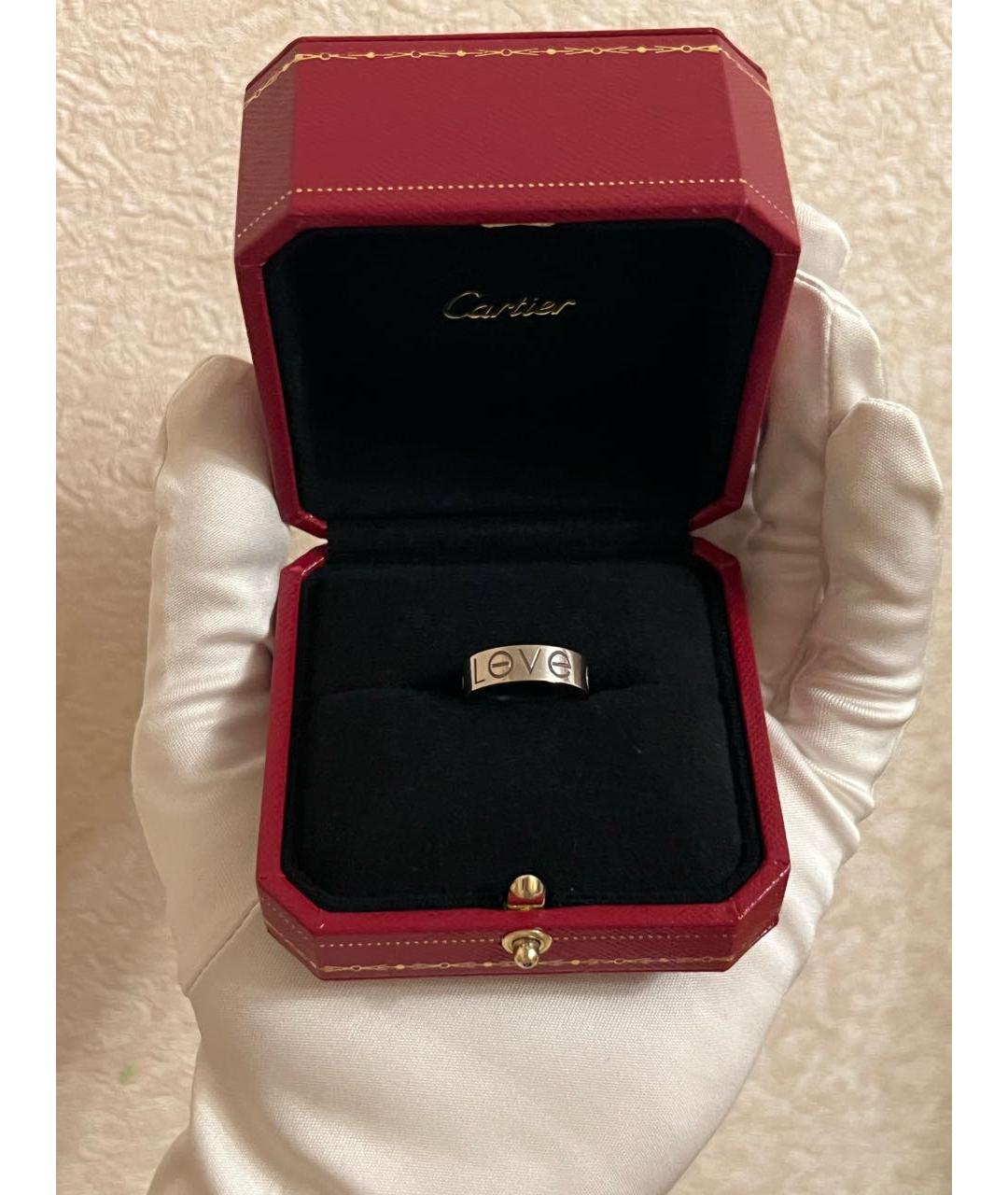 CARTIER Антрацитовое кольцо из белого золота, фото 3