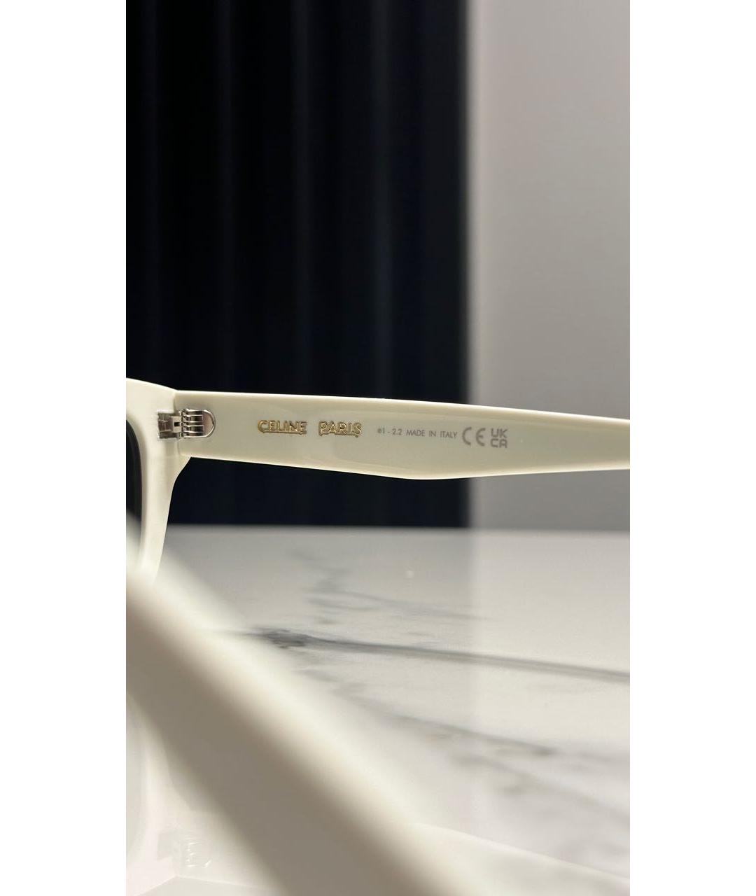 CELINE PRE-OWNED Белые пластиковые солнцезащитные очки, фото 6