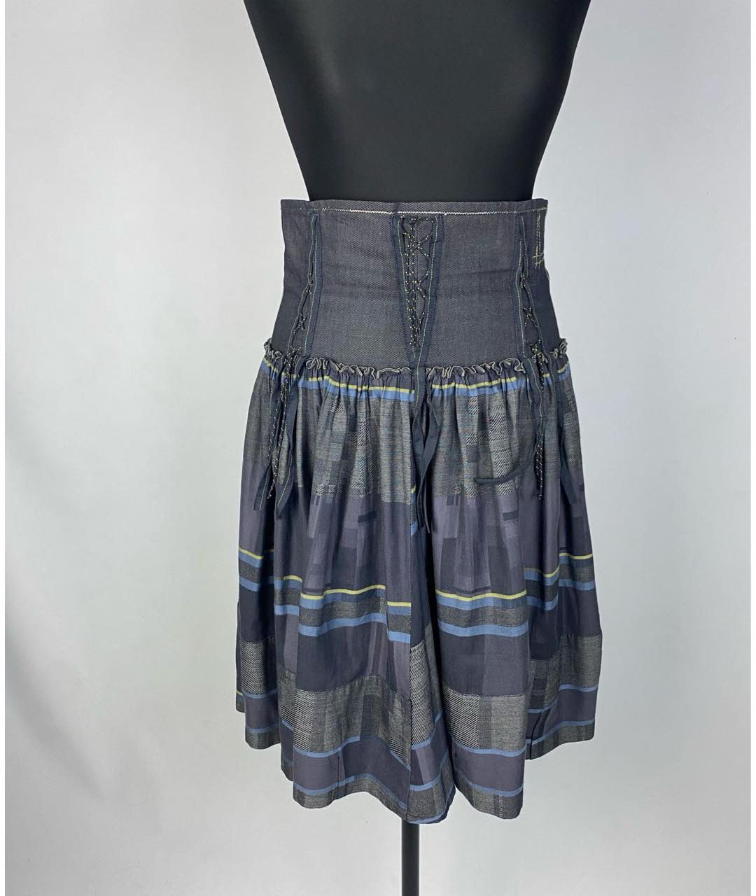 MARITHE FRANCOIS GIRBAUD Антрацитовая юбка мини, фото 9